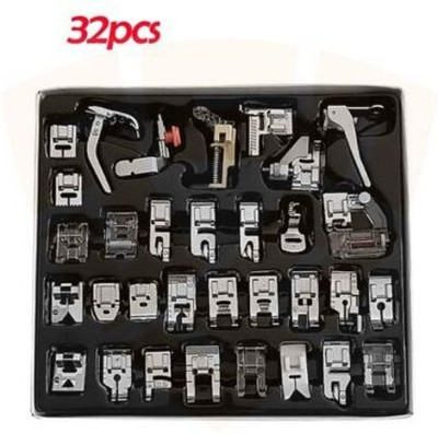 SSS 32Pcs Sewing Machine Presser Feet Kit, Sewing Machines Accessories Supplies Set PRESSER FOOT KIT with Snap-On(Pack of 32)