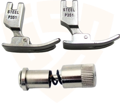 SSS Twin P351 Presser Foot Set with Quick Change Screw for Fast Precision Sewing PRESSER FOOT FOR INDUSTRIAL SEWING MACHINES. with High Shank(Pack of 3)