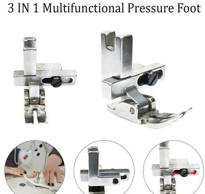 LYSOO T3 3-in-1 Universal Presser Feet – Multi-Function Sewing Machine Foot with High Shank(Pack of 1)