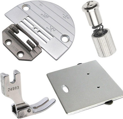 LYSOO Combo Set– 24983 Foot & E-18 Needle Plate & Slide PLate & Full Feed Dog & Quick Screw For Sewing Machines Parts with High Shank(Pack of 1)