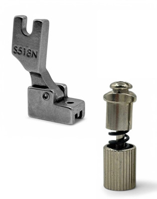 ZENITH S518N Industrial Sewing Machine Hinged Invisible Zipper Foot & Quick Change Foot Zipper Presser Foot & Quick Change Foot Adapter with High Shank(Pack of 2)