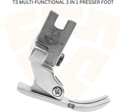 SSS Pressure Foot T3for Single Needle HIGH Speed LOCKSTITCH T3 Universal Presser Foot,3-in-1 Presser Foot for Single-Needle with High Shank(Pack of 1)