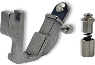 ZENITH S-537 Elastic Shirring Gathering Presser Foot & Quick Foot Changer Adapter Elastic Shirring Gathering Presser Foot with Low Shank(Pack of 2)