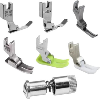 Juki P36LN, P36N, P351, P363, MT18, T35 Foot, Quick Change Screw presser foot FOR INDUSTRISL SINGLE NEEDLE LOCK STITCH SEWING MACHINE (PACK OF 7) with High Shank(Pack of 0)