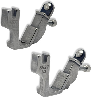 ZENITH S 537 1/4 Shirring Gathering Presser Foot & S 537 1/8 Quick Foot Changer Adapter Elastic Shirring Gathering Presser Foot with Low Shank(Pack of 2)