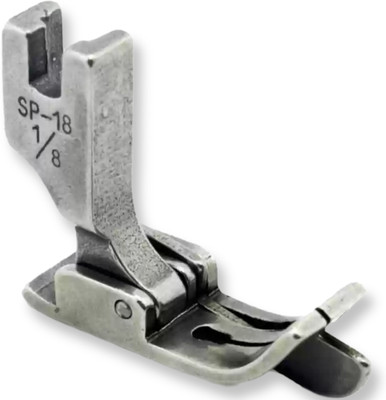 SSS SP-18 1/8 3.2mm Industrial Sewing Machine Hinged Presser Foot with Right Guide Suitable for all type of industrial sewing machine with High Shank(Pack of 1)