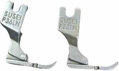 susur P36LN Zipper Presser Foot use in Single Needle Sewing Machine Stitching for Juki, Jack, Singer, Brother and More with High Shank(Pack of 2)