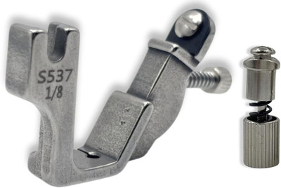 ZENITH S 537 1/8 Elastic Shirring Gathering Presser Foot & Quick Foot Changer Adapter Elastic Shirring Gathering Presser Foot with Low Shank(Pack of 2)