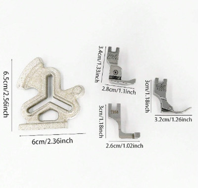 Wotel Adjustable Seam Guide Gauge (flower guide) with p363,t168 and cl 1/4 presser foot with High Shank(Pack of 3)