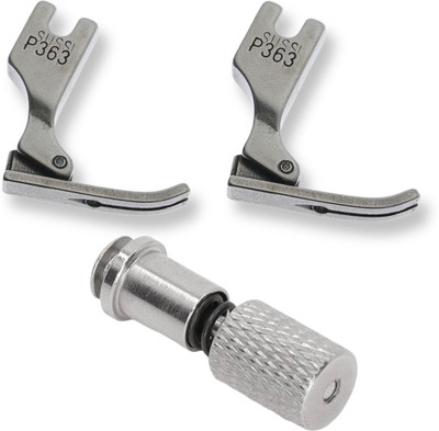 SSS Quick Change Screw Device Presser Foot Change Screws Adjustable Accessory With Industrial Sewing Machine Steel Narrow Zipper Presser Foot P363 for Brother Juki with High Shank(Pack of 3)