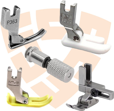 SSS COMBO OF 5 :- P363, MT-18, T35, T3 AND A QUICK CHANGE SCREW PRESSER FOOT FOR INDUSTRIAL SINGLE NEEDLE LOCKSTITCH SEWING MACHINES. with High Shank(Pack of 4)