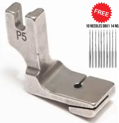 SSS P5 Presser foot For Industrial Sewing Machine Fittings Pleated Sewing Machine Free 10 Needles Flying Tiger Size DBX1 14 number. with High Shank(Pack of 1)