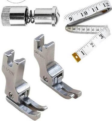 LYSOO Combo Set- CL1/32N & CR1/32 Presser Foot & Quick Change Screw & Measuring Tape Sewing Machine Kit with High Shank(Pack of 2)