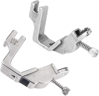 Best Quality S537 3/8 & 3/16 Elastic Shrining Presser Foot Industrial Machine with High Shank(Pack of 2)