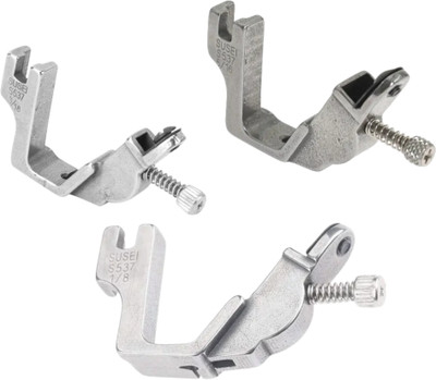 Best Quality S537 5/16, 3/16 & 1/8 Elastic Shrining Presser Foot Industrial Sewing Machine with High Shank(Pack of 3)