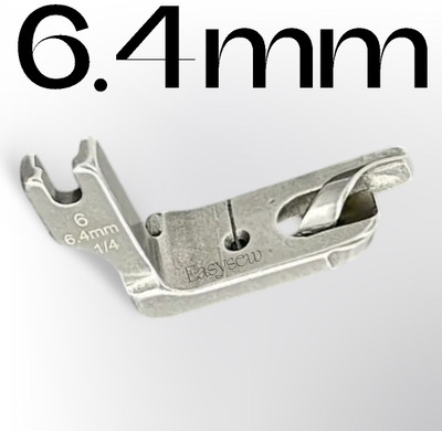 Juki 1/4 Hemming Boot 6.4mm Rolled Hem Foot For Industrial Sewing Machine Rolled Hem Presser Feet Single Needle Fat Bed Foot Pressure Foot Hemming with High Shank(Pack of 1)