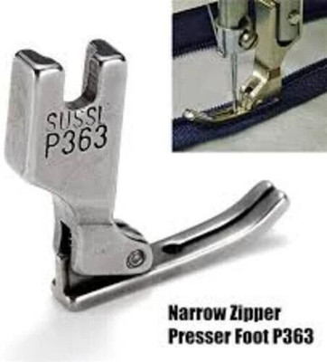 LYSOO P363 Zipper Presser Foot use in Single Needle Sewing Machine Stitching with High Shank with High Shank(Pack of 1)