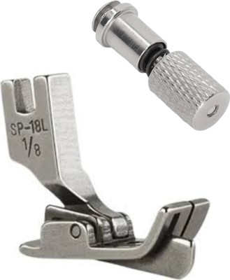 SSS SP18L 1/8 Hinged Presser Foot Left Guide Lock-Stitch With Quick Change Screw Device Fit Industrial Sewing Machine Parts with High Shank(Pack of 2)