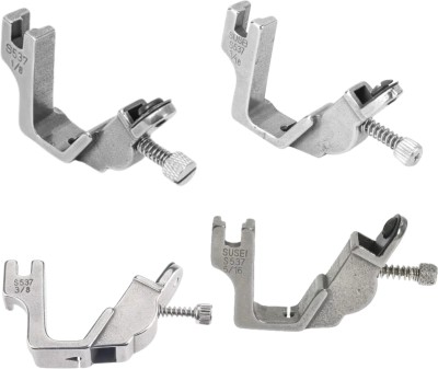 Best Quality S537 1/8, 3/8, 1/16 & 5/16 Elastic Shrining Presser Foot with High Shank(Pack of 4)