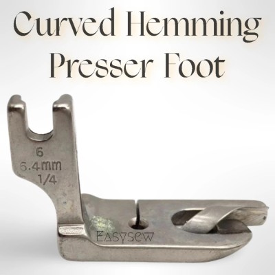 SSS 1/4 Hemming Pressure Foot for Industrial Single-Needle FLat Machine Hem Presser Foo with High Shank(Pack of 1)