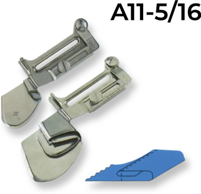 Wotel Sewing Binder Flat Seamer Folder Adjustable Curling Device(5/16) ROLLED HEMMING PRESSER FOOT with High Shank(Pack of 1)