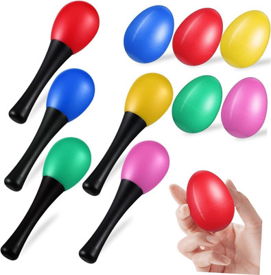 IMAGINEA Plastic Easter Egg Shaker for Kids Toys Music Learning DIY Painting Egg Shakers Egg Shakers(Pack of 10)