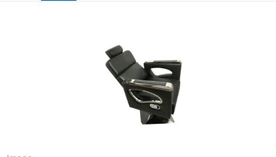 RNinteriors Styling Chair with Leg Rest(Black)