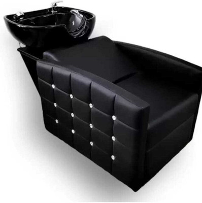 Tannu Creations Shampoo Chair with Leg Rest(Black)