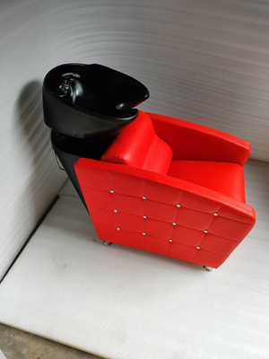 CamfortCrown Red 566 Shampoo Chair with Leg Rest(Red)