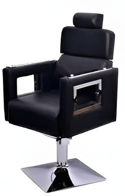 SALOONSIDE CAMERA CHAIR Styling Chair with Leg Rest(Black)