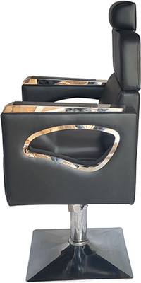 RNinteriors Styling Chair with Leg Rest(Black)