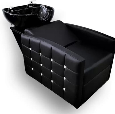 SALOONSIDE chand 556 Shampoo Chair with Leg Rest(Black)