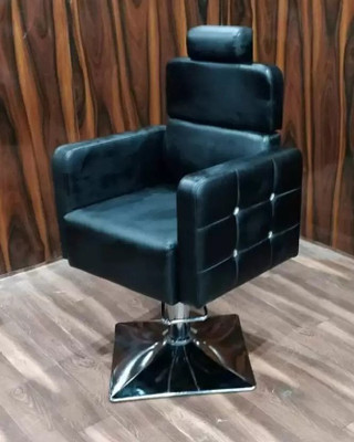 RNinteriors 4 Dimond Black Salon Sofa Chair Styling Chair with Leg Rest(Black)