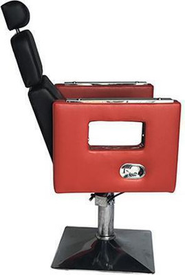 RNinteriors Camera handle Salon and Beauty parlour Styling Chair with Leg Rest(Red)