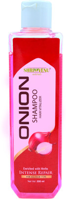 SHRIVENU Onion Shampoo helps in dandruff & hair fall problems repair damage hair pack 1(200 ml)