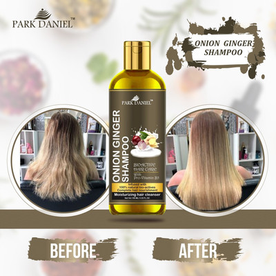 PARK DANIEL Premium Onion Ginger Shampoo-For Hair Nourishment and Moisturizing Combo Pack 2 Bottle of 100 ml(200 ml)(200 ml)