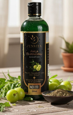 Zenvita Amla Bhringraj natural herbal shampoo(200 ml)