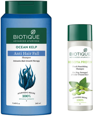 BIOTIQUE Ocean Kelp 340ml Shampoo & Soya Protein 120ml Shampoo(460 ml)