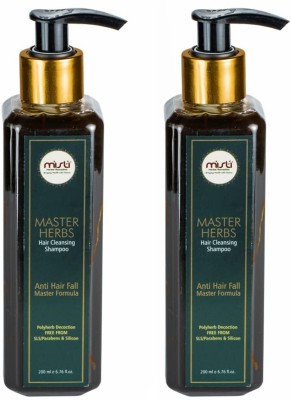MISTI HERBAL REMEDIES Master Herbs Anti Hairfall Shampoo Nourishes Scalp, Dandruff Control Combo Of 2(200 ml)