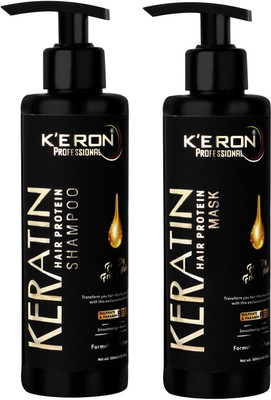 K'ERON Professional Keratin Protein Sulphate Free Luxury Shampoo&Mask Combo 300ml Each(600 ml)