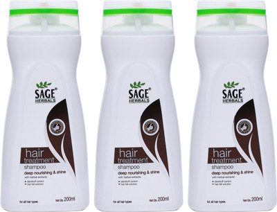 Sage Herbals Hair Treatment Shampoo Combo Of 3(600 ml)