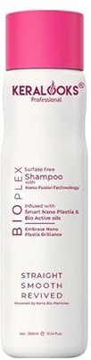 keralooks professional Bioplex sulfate free shampoo - STRAIGHT | SMOOTH | REVIVED(300 ml)