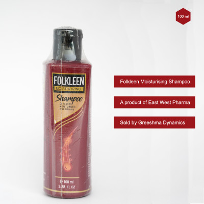 Folkleen Moisturising Shampoo | Paraben, Sulphate & Cruelty Free(100 ml)