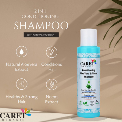 Caret Organic Aloevera & Neem Shampoo For Healthy & Strong Hair Naturally(100 ml)