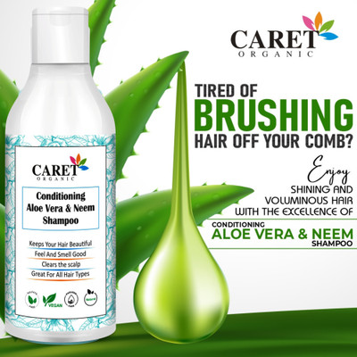 Caret Organic Aloevera Conditioning Shampoo - SLS & Paraben Free(250 ml)