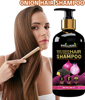 Phillauri Red Onion Shampoo, With Hair Boosters Controls Anti Hair Fall & Dandruff Free(200 ml)