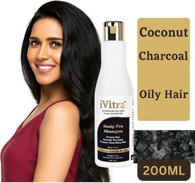 iVitra Charcoal Shampoo For Oily Hair| Coconut Based | Sulphate Free(200 ml)