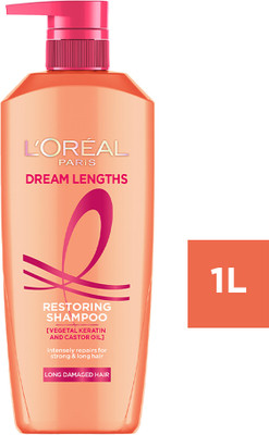 L'Oréal Paris Dream Lengths Shampoo | with vegetal keratin and castor oil(1 L)