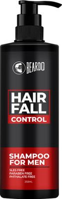 BEARDO Hair Fall Control Shampoo for Men, 250ml | SLES Free | Paraben Free | PHTHALATE FREE | Reduces Hairfall, Nourishes hair(250 ml)