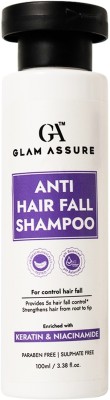 Glam Assure Anti Hairfall Shampoo With Keratin and Niacinamide for Dry & Frizzy Hair(100 ml)